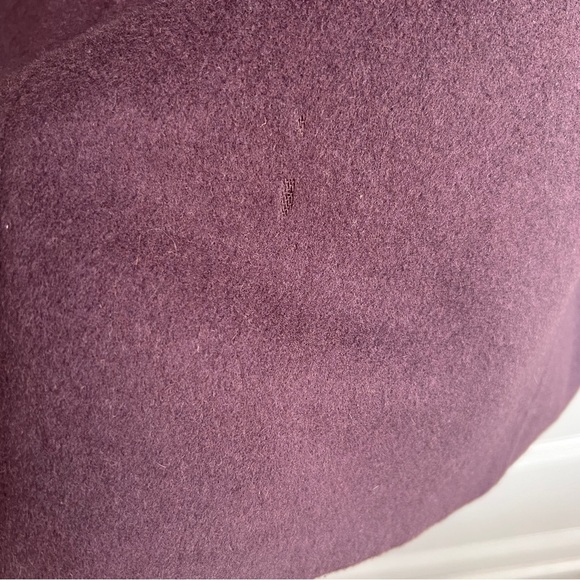 Vintage Double-Breasted Dark Plum/Brown Wool Coat by Original Good Elegance Sz 7 - Picture 5 of 6